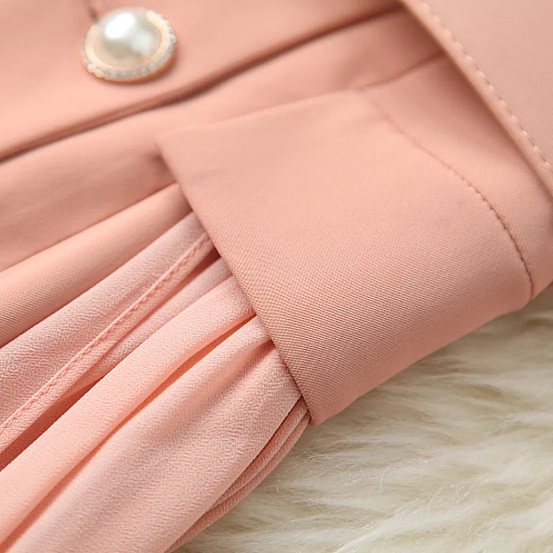 

Summer Dress Woman 2021 New Notched Collar Butterfly Sleeves Double Breasted Solid Color Belted Irregular Dress Above The Knees