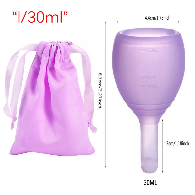 1Pc S/L Size Menstrual Cup Female Women Medical Hygiene Silicone Soft Reusable Period Leak Proof | Красота и здоровье