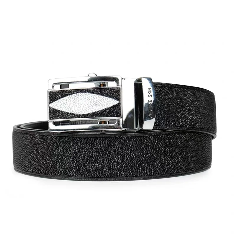 Классический черно белый дизайнерский Таиланд настоящая кожа ската мужской