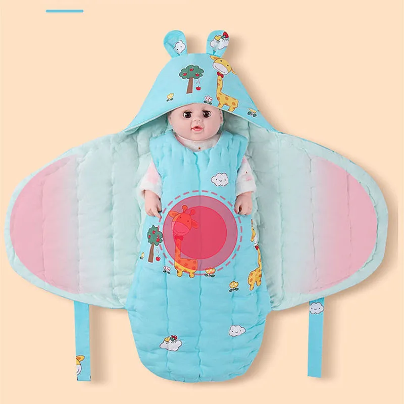 Одеяло из чистого хлопка ручной работы для новорожденных утолщенная