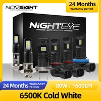 novsight fog lights h7 led h1 h3 h11 9005 9006 hb3 hb4 80w 1600lm 6500k car lamps 12v auto headlight car accessories headlamp