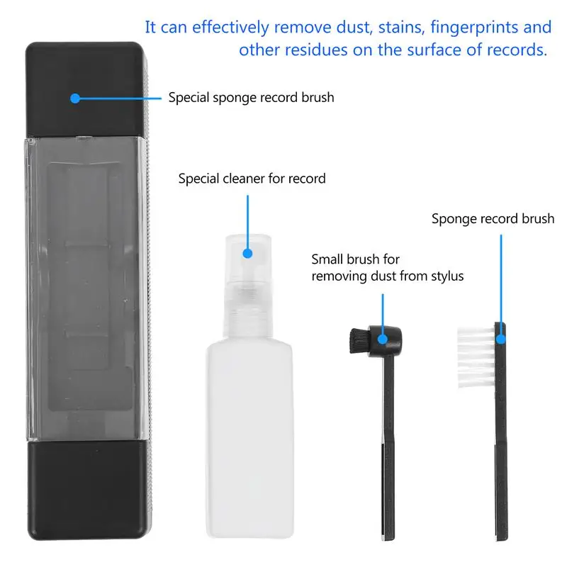

1 set of Dust Remover Brush Vinyl Record Cleaning Brush CD Cleaning Tool for Shop Office