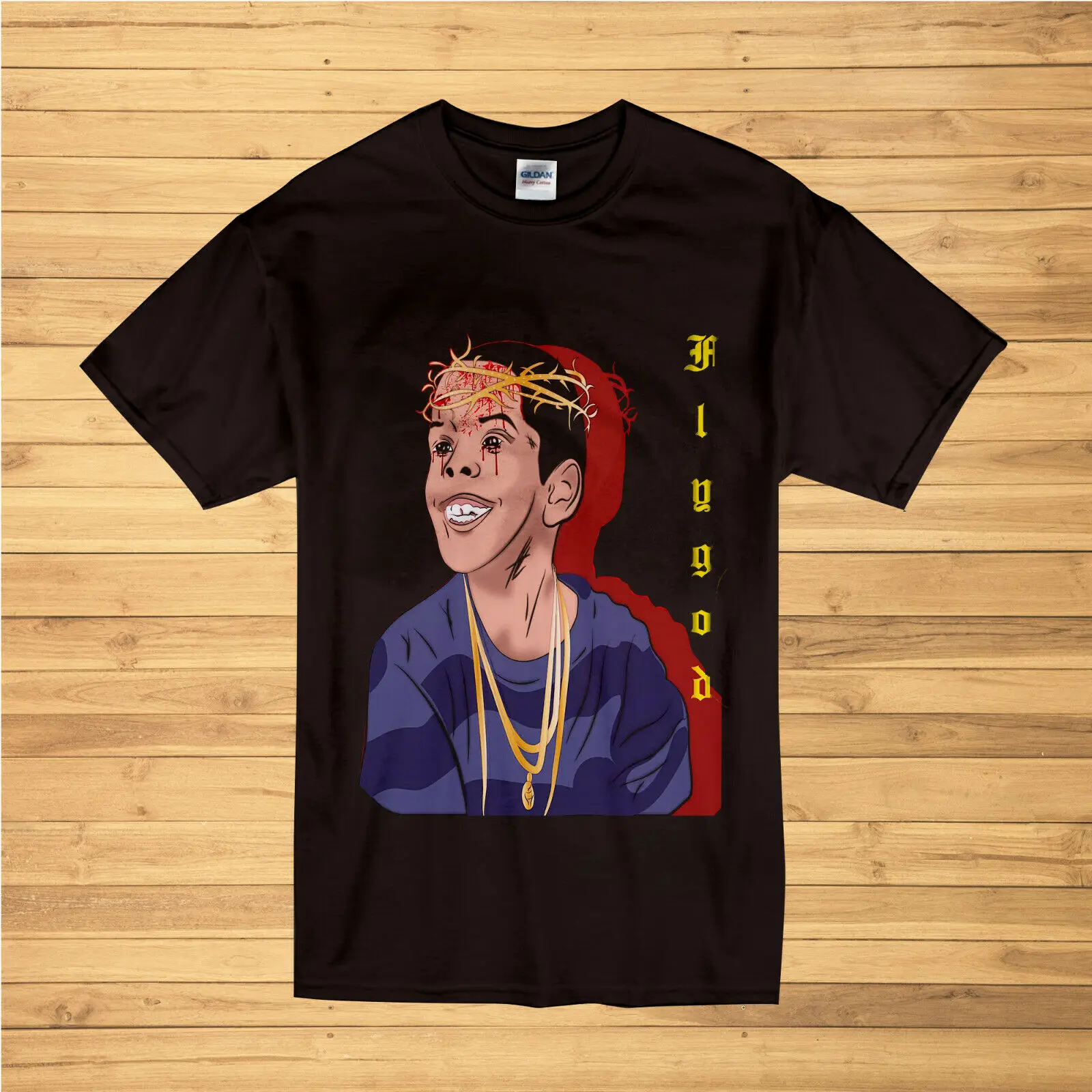 

West Side Gunn Fly God T-Shirt Men'S New Arrival Style Short Sleeve Leisure Fashion Summer Funny T Shirts for Men