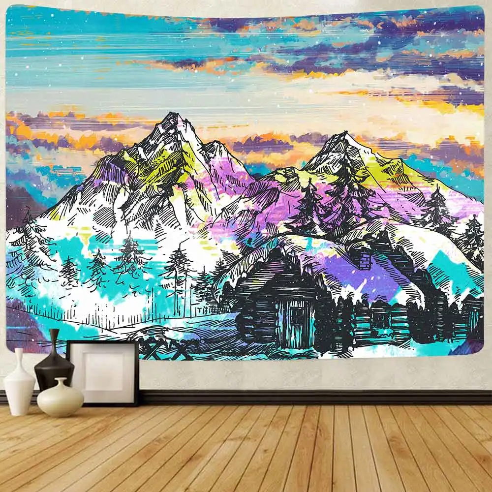 

Simsant Trippy Pyramid Tapestry Egypt Travel Themed Starry Sky Art Wall Hanging Tapestries for Living Room Home Dorm Decor