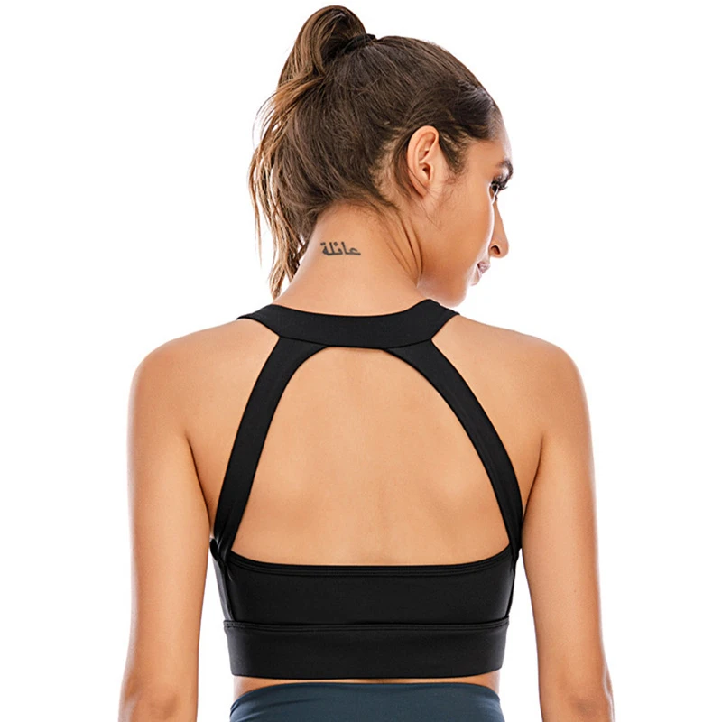 

MyZyQg Sports Yoga Bras Women Gather Shockproof Underwear Beauty Back Vest Running Bra Gym Fitness Workout Tops Sexy Lingerie