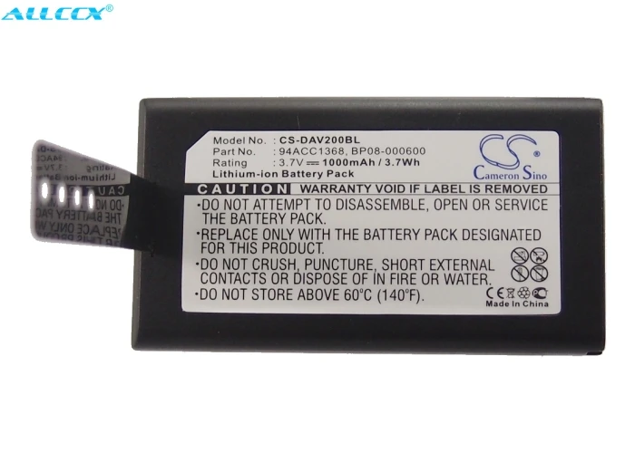 Аккумулятор Cameron Sino 11300794 3H21 00000370 94ACC0083 94ACC1368 для Datalogic CVR2 Memor X3 1000 мАч|Цифровые