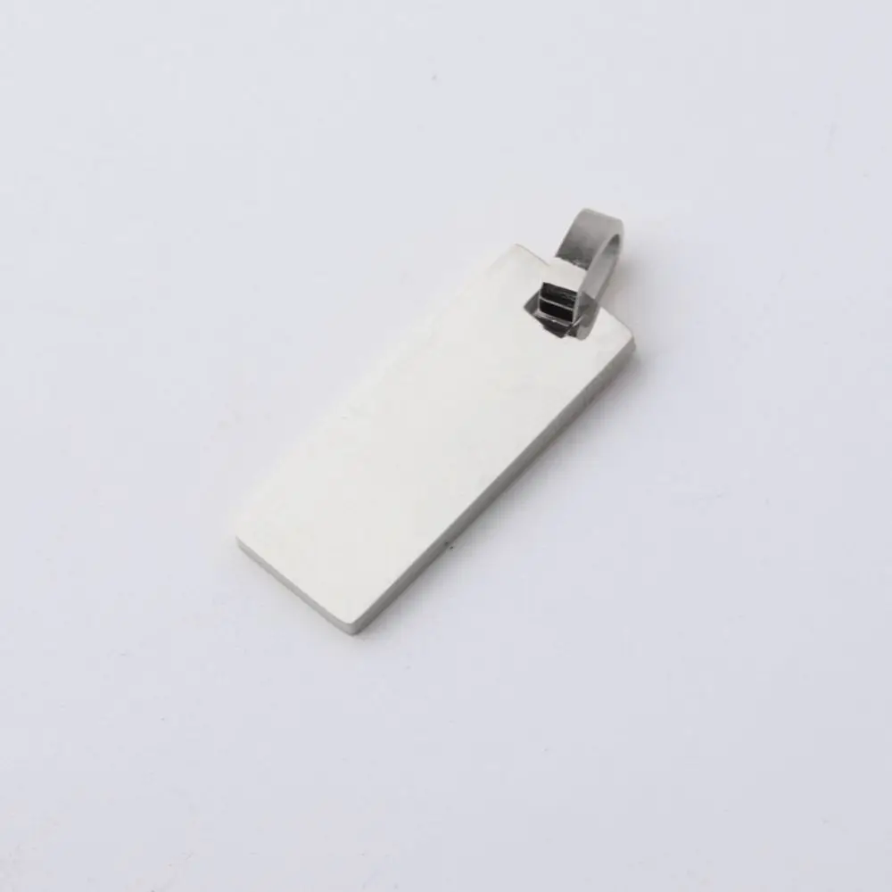 

100 Pcs/Lot Wholesale Rectangle Mirror Polish Stainless Steel Charms For DIY Making Necklace Bracelets Keychain Jewelry