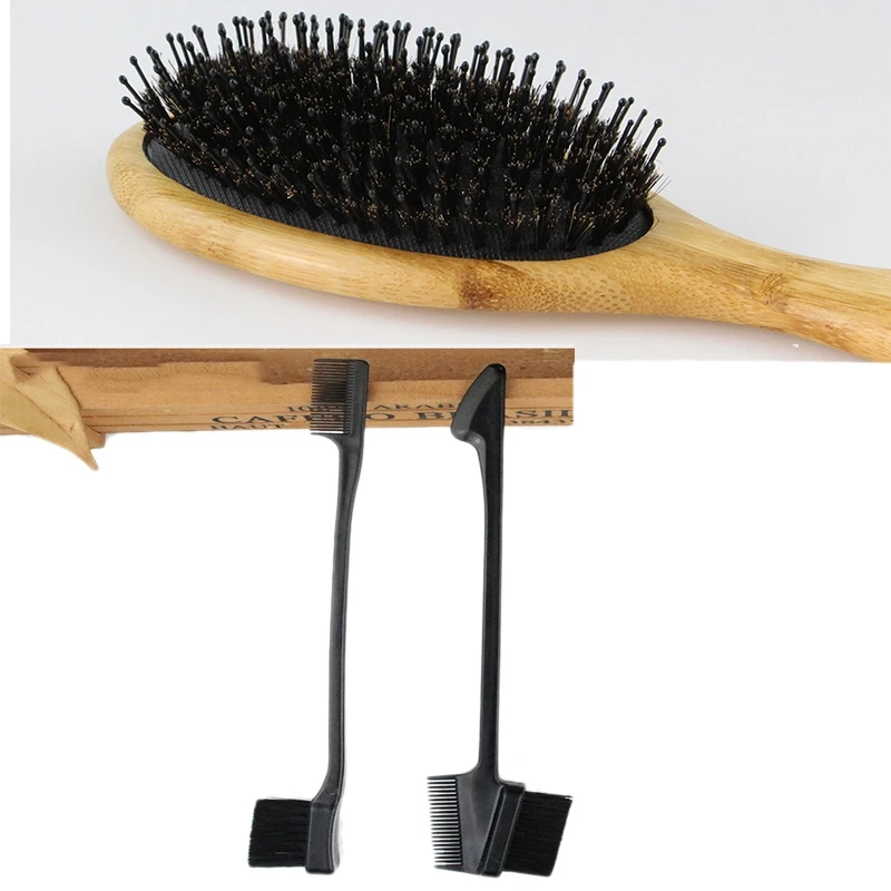 

4Pcs Bristles Comb Massage Comb Eyebrow Comb Brush Large Tooth Comb Anti-Static Comb