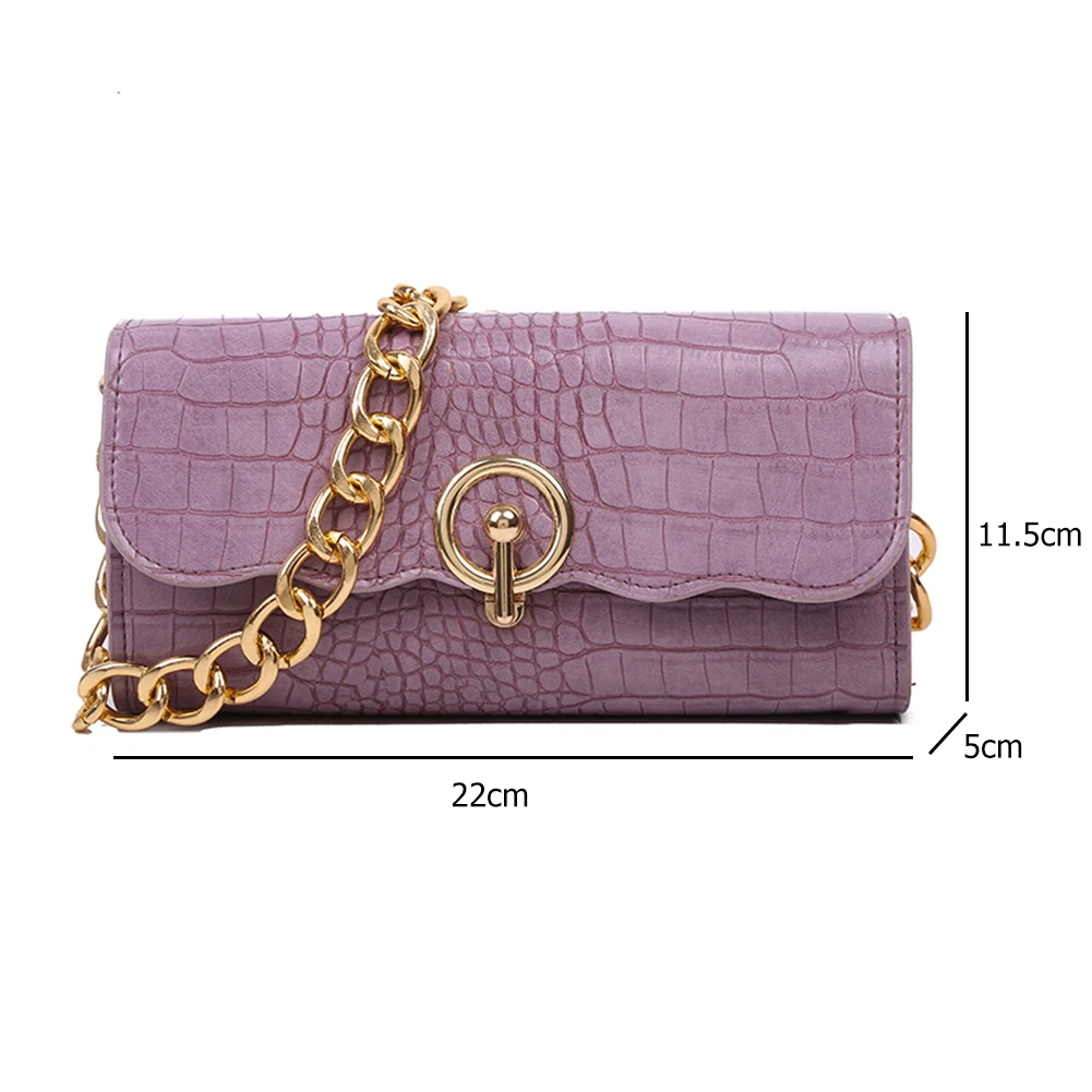

Retro Alligator Pattern Women Handbag Tote PU Leather Street Casual Shoulder Bag Small Chain Hand Bag for Lady Travel