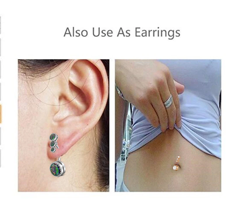 

5/8/9/6Pcs/Set Steel Piercings 14G Navel Piercings Belly Button Piercing Dangle Earrings Belly Bar Sexy Jewelry