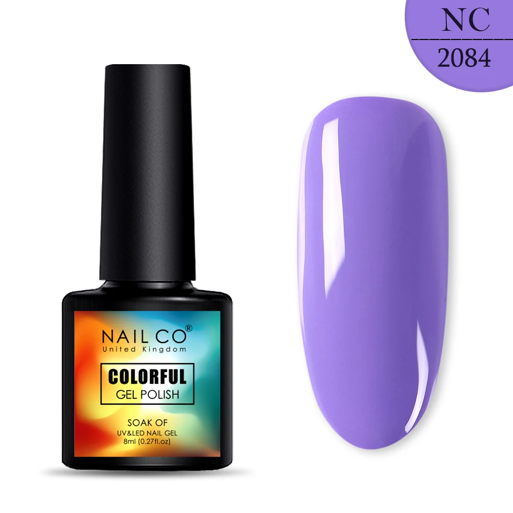 2084 NAILCO, новинка, 8 мл, 130 цветов, светодиодный Гель-лак для ногтей УФ гель для ногтей, салонный домашний лак, Гель-лак, гибридный, впитывающий - Цвет: 2084