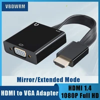 1080p active hdmi to vga adapter cable male to female converter with audio for ps5 ps4 pc laptop 3070ti hdmi in to vga out