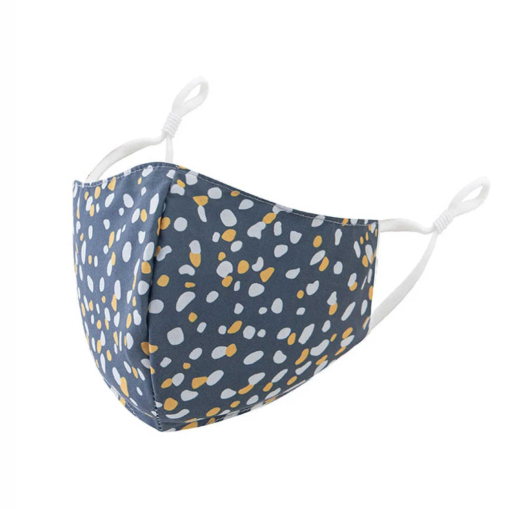 Маска для лица с модным принтом моющаяся и многоразовая Пылезащитная