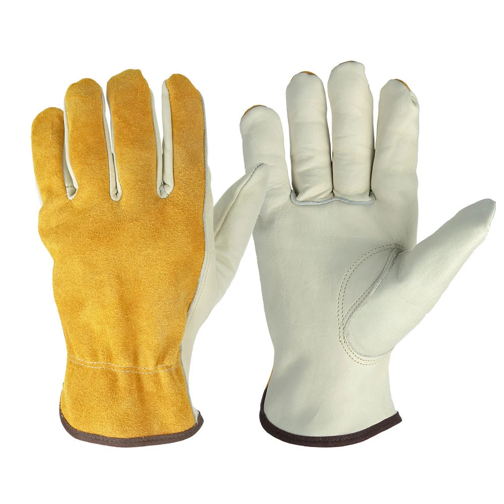 1 пара тяжелых садовых перчаток для мужчин и женщин кожаные рабочие перчатки