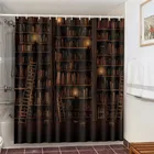 Поддельная книжная полка, занавеска для душа для ванной комнаты, Ретро якорь корабля, деревянные доски, занавеска для ванной комнаты, домашний декор, фон для экрана