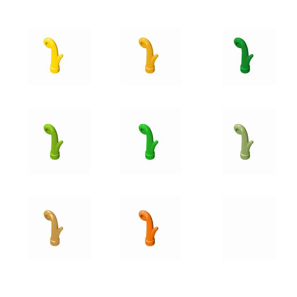 250 шт./лот Кенни строительные блоки растения зеленые бамбуковые листья дерева для