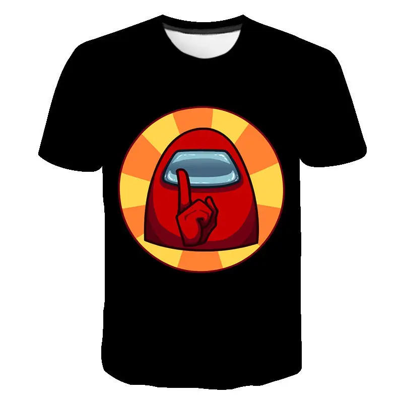 Летняя Повседневная футболка с коротким рукавом и 3D принтом Игра среди нас