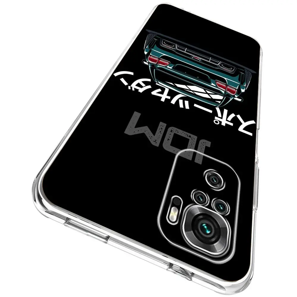 Phone Case for Xiaomi Redmi Note 10 9S 9 11 7 8 Pro 8T 9T 10S 10C 9A 9C K40 Cover sports car jdm drift Silicone Cases Cover