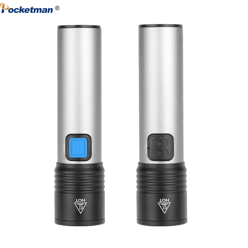 Мини фонарик USB Перезаряжаемый водонепроницаемый фонарь T6 светодиодный