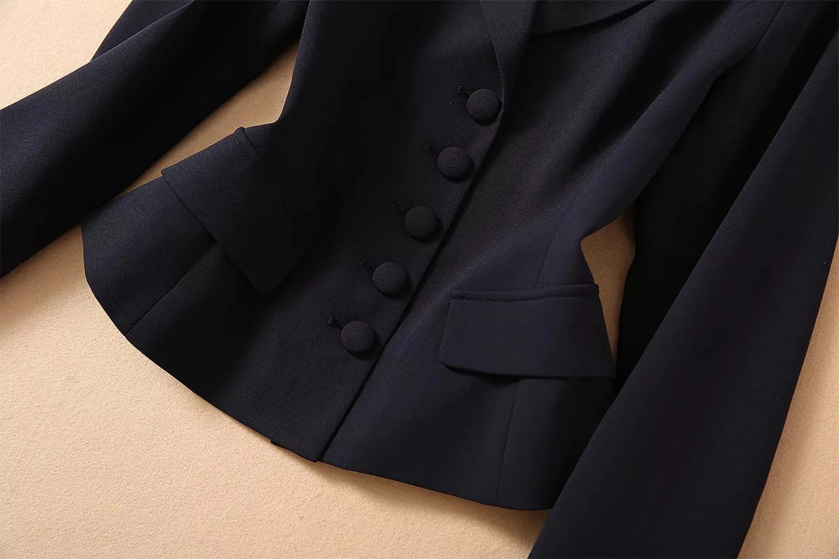 

Tingfly Runway Designer Notched Collar Blazer Coat & Bodycon Midi Skirts Women Fashion 2 Pcs Sets Women Office Work Dress Sets