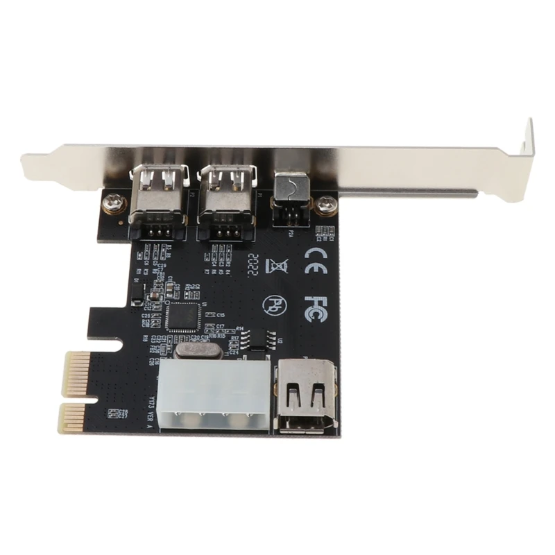 1 комплект PCI-e 1X IEEE 1394A 4 порта (3 + 1) адаптер карты Firewire с 6 контактами на Pin 1394 кабель