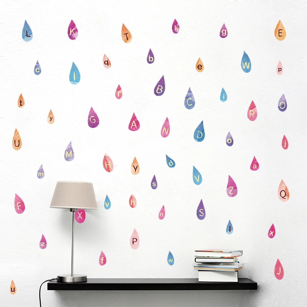 Creative Water Drop Letter Wall Stickers Children