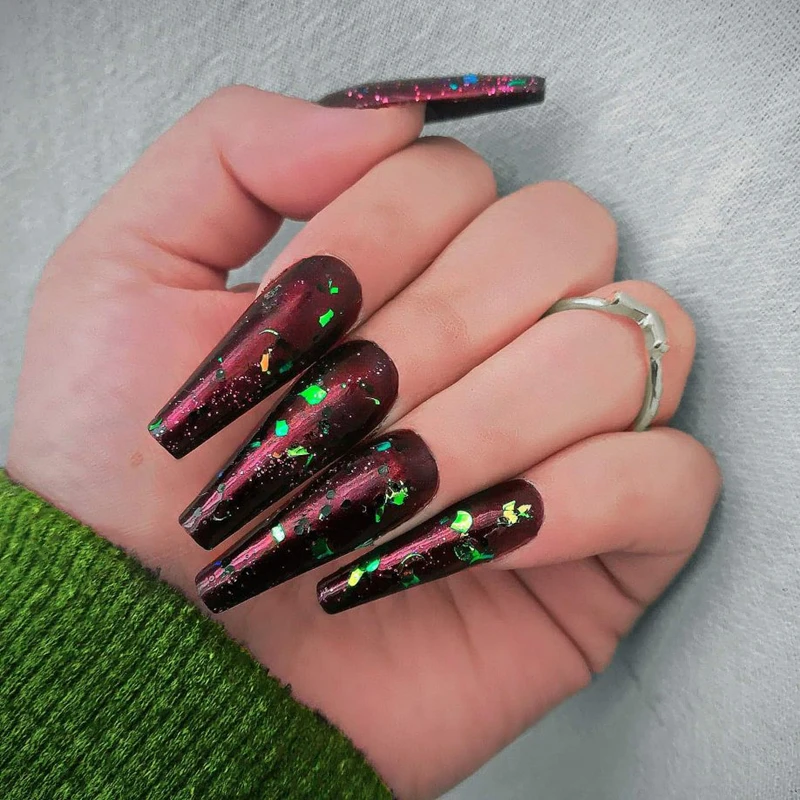 100 шт/Opp длинные ногти балерины ясный гроб Поддельные Советы ABS полное покрытие