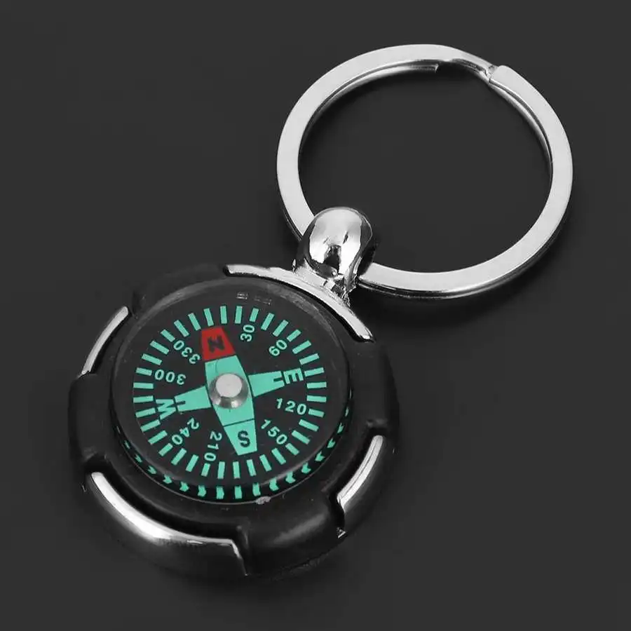 2 в 1 шин подвеска с компасом сплава цинка брелок логотипы марок машин для ключей