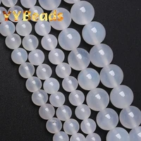 5a quality natural white agates onyx beads round loose beads for jewelry making diy bracelets necklaces accessories 15 4 12mm