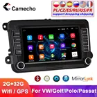 Автомобильный мультимедийный плеер Camecho, Android 8,1, 2Din, GPS для VWVolkswagenGolfPoloTiguanPassatb7b6leonSkodaOctavia