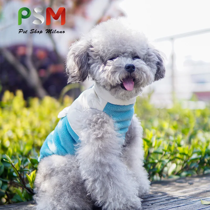 Теплая Флисовая одежда для собак жилет на молнии хлопковое Стеганое пальто