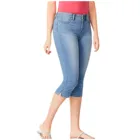 Джинсы-Капри женские, бриджи со средней талией, потертые джинсовые шорты до щиколотки, хлопковая повседневная одежда, 4XL, размера плюс, лето