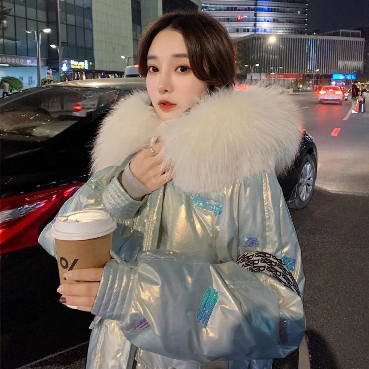 Fur Hooded Waterproof Outwear Women Cotton Lined Parkas Clothing Casual Jacket Winter Warm Jackets Women New Fashion Clothing