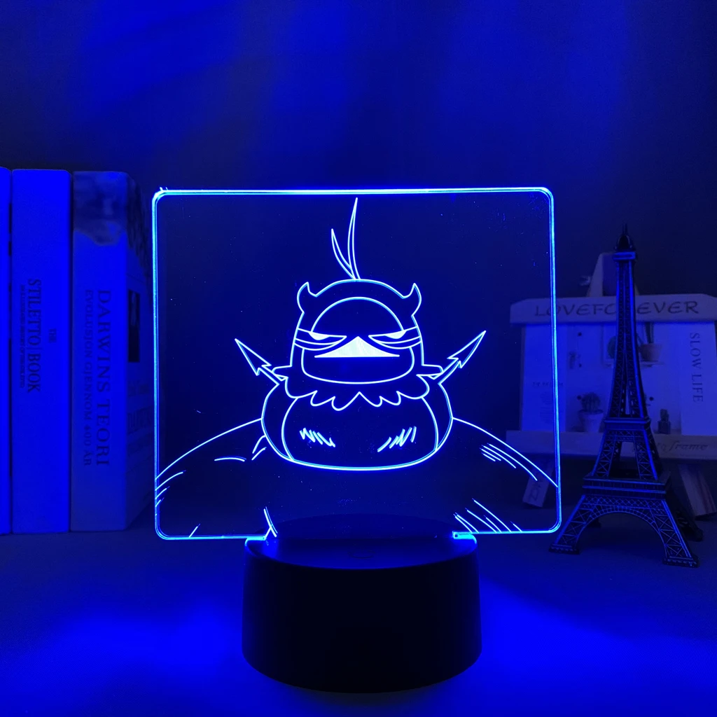 

Светодиодная лампа в стиле аниме, ночник с черным клевером для декора детской спальни, подарок на день рождения, настольная лампа с отбелива...