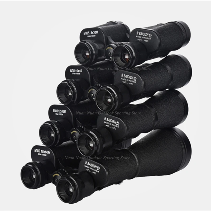 ALL Metal HD Binoculars Military Binocular Lll Night Vision Telescope Wide-Angle Pocket Min Russian zoom Monocular Baigish 20X50