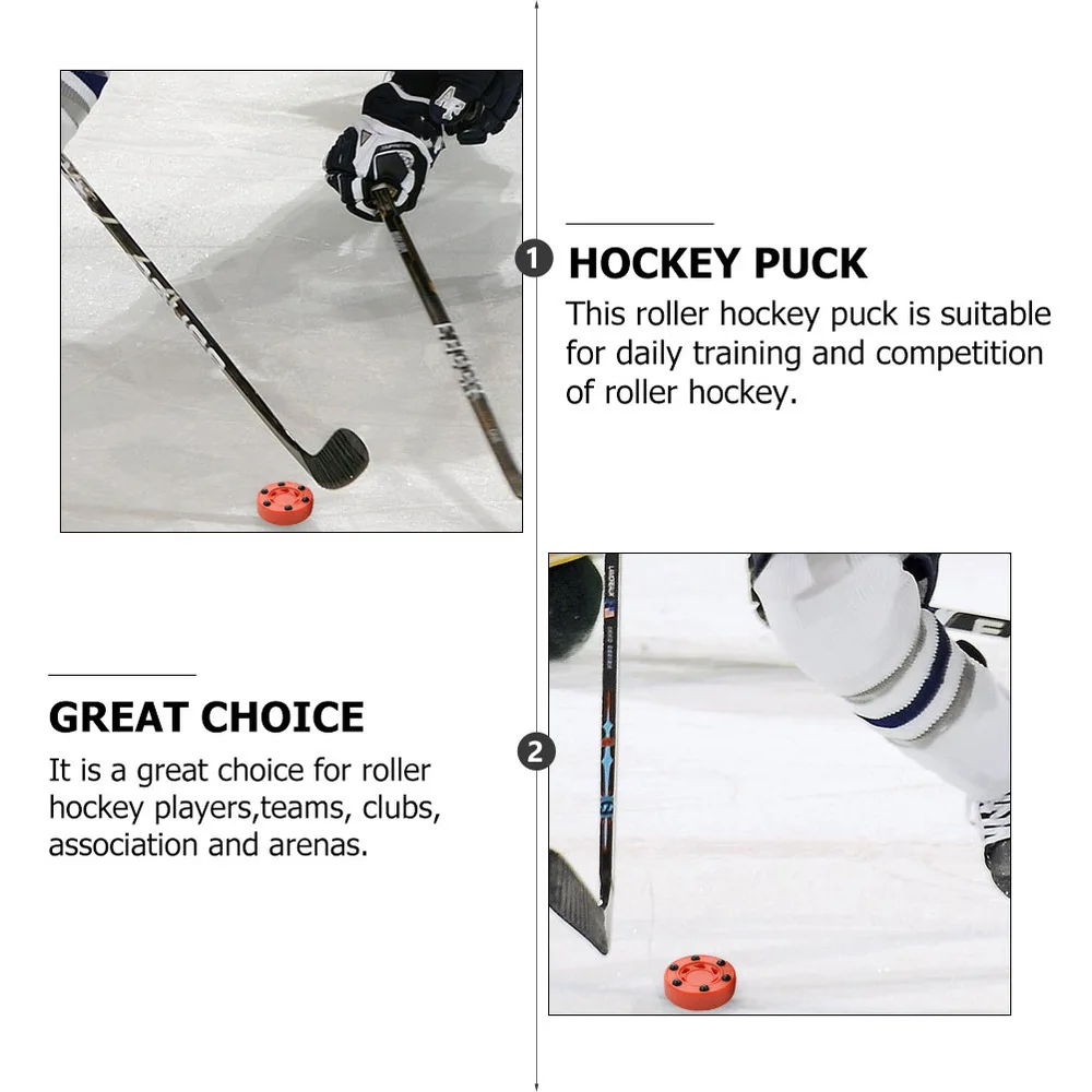 

2pcs Roller Hockey Game Puck Inline Hockey Puck Street Hockey Puck Balls