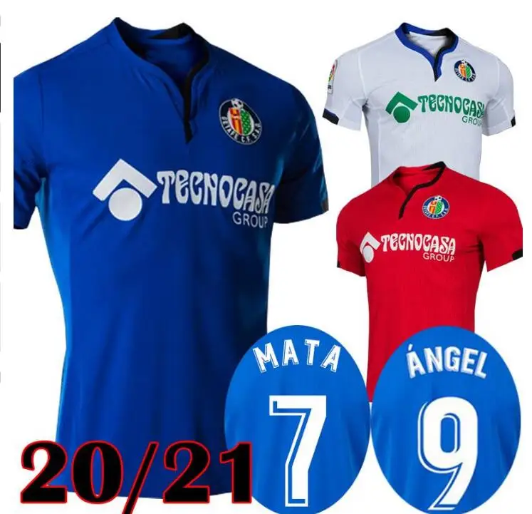 

2020 2021 Getafe FC Soccer jerseys home blue away red Bergara Arambarri Maksimovic Gaku MATA Molina Camiseta de ftbol football