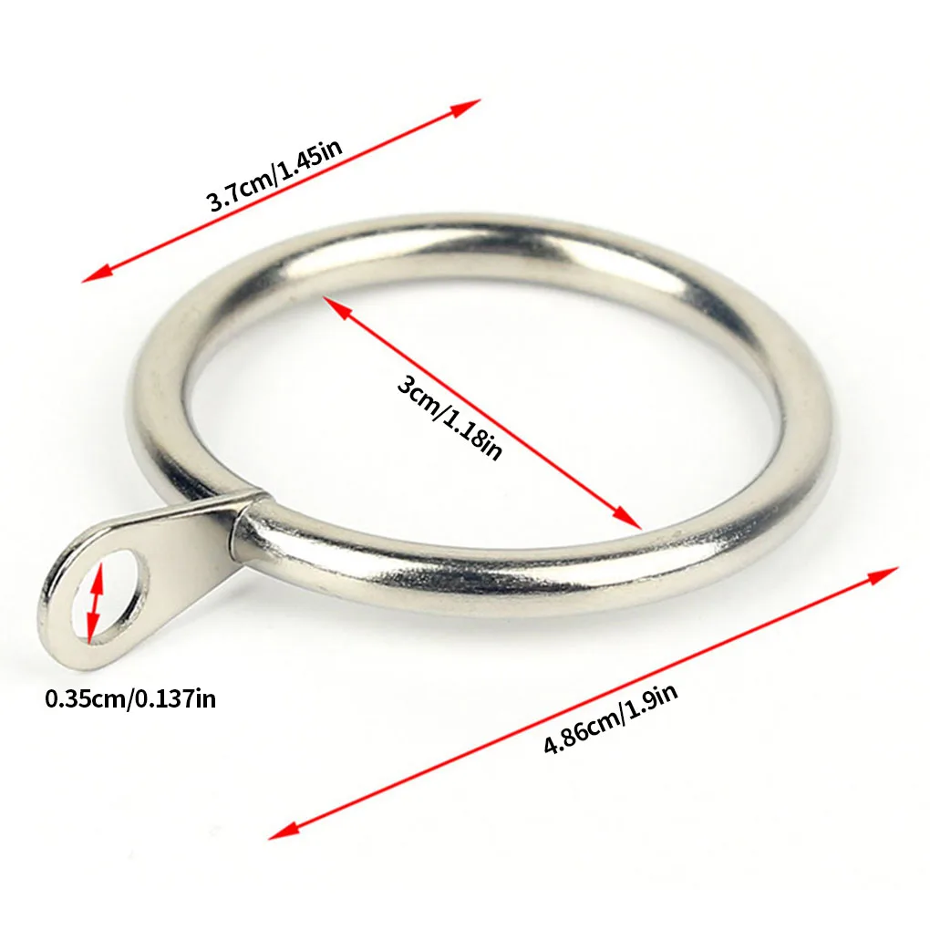 

Curtain Iron Rings Household Bedroom Living Room Hanging Rod Metal Clothes Hook With Ear Ring Household Hardware Accessories