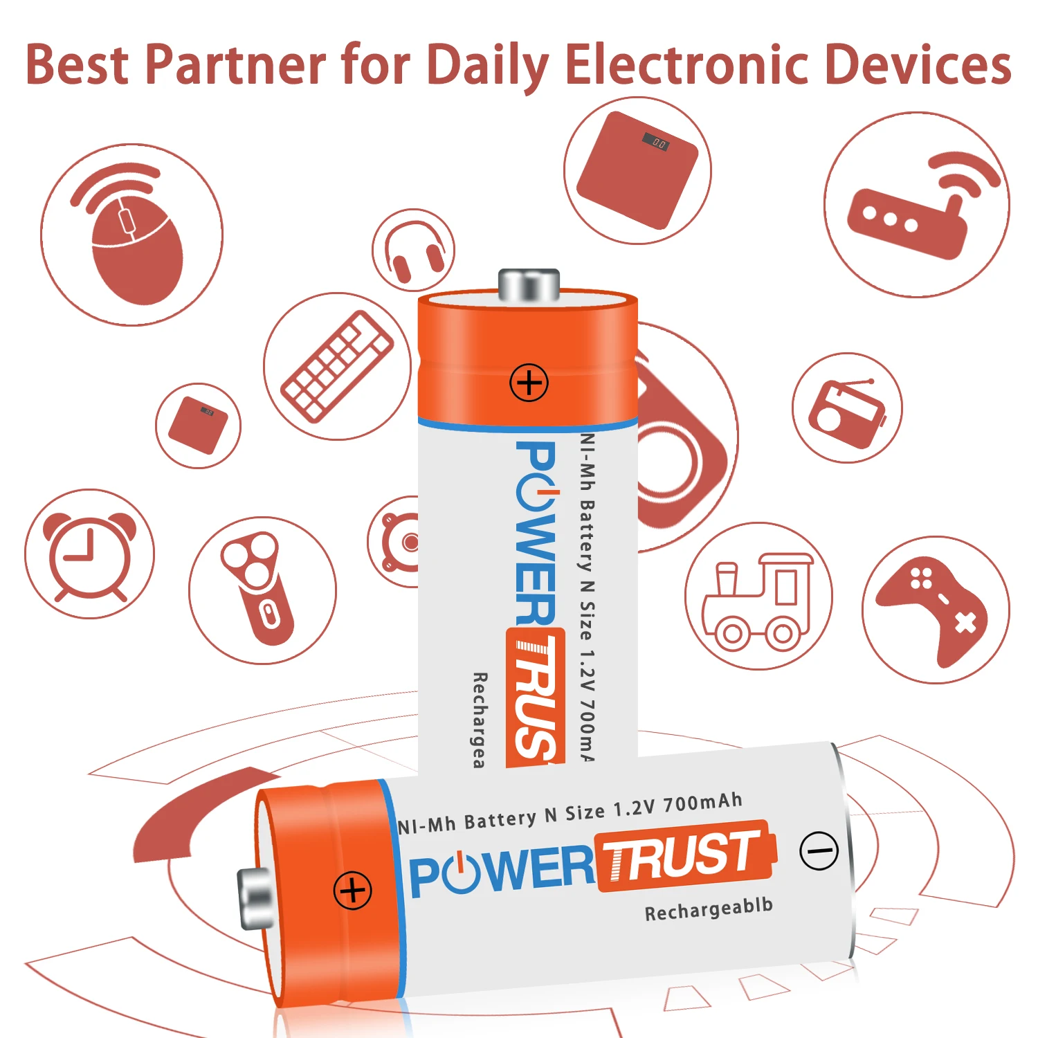 Никель-металлогидридная аккумуляторная батарея 1 2 в 700 мА · ч LR1 N размера +