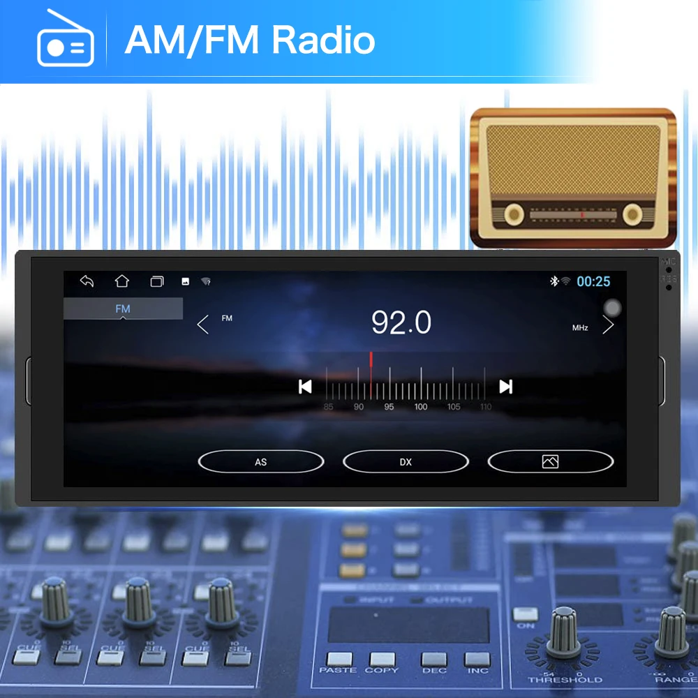 Универсальное автомобильное радио 1din автомобильный видеоплеер Android Wi-Fi Bluetooth GPS FM