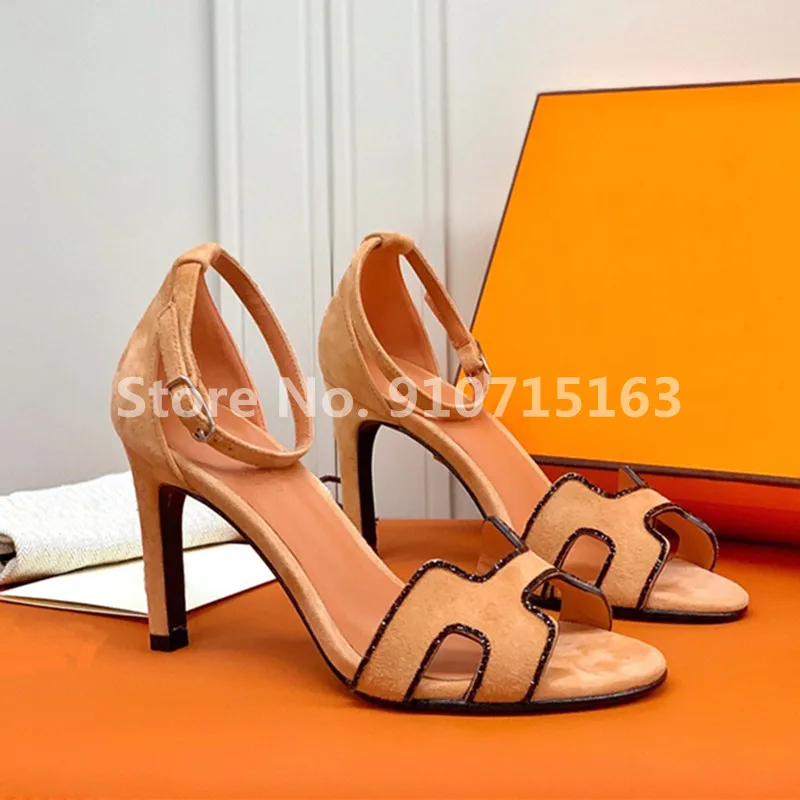 

Mental Chain Summer Sandal Women 2021 Genuine Leather Women Beach Shoes for Woman Summer Outdoor Flat Sandalias With Metal Chain