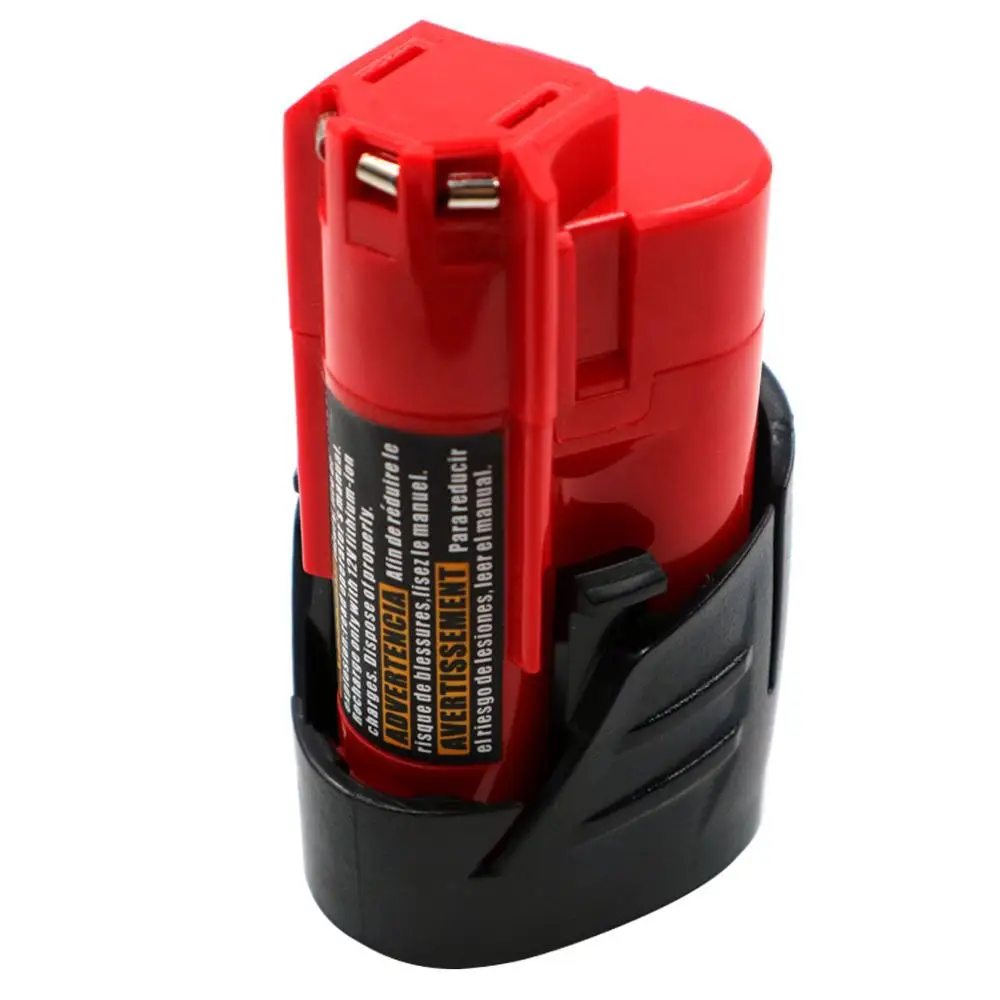 

2PCS 2.0Ah 18650 battery MIL10.8 10.8V Li-ion Battery Replacement Milwau 48-11-2401 48-11-2402,C12B C12BX M12 48-112411 Battery