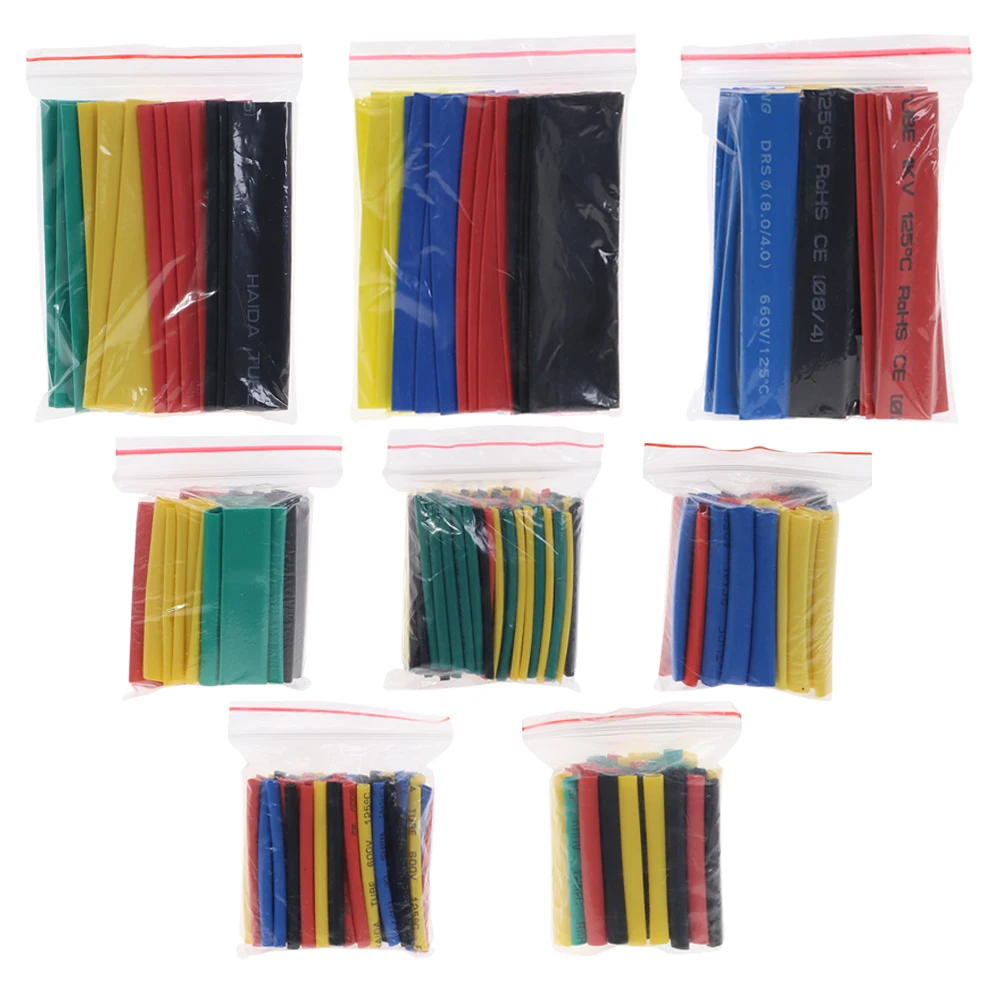 328 шт./компл. Полиолефиновая усадочная трубка Ассорти термоусадочная обмотка