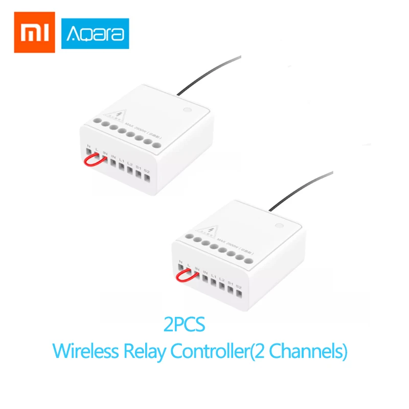 Two-way moduleX2pcs Xiaomi Aqara комплекты умного дома Gateway2 концентратор настенный беспроводной переключатель двери окна сенсор дверной звонок двусторонний модуль управления HomeKit - Цвет: Two-way moduleX2pcs
