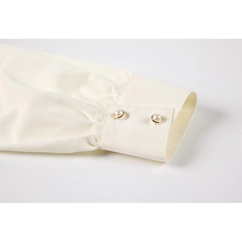 

Stand Collar Apricot Blouses High Waist Bandage Cardigan Shirts Elegant 2021 Spring Lace Spliced Korean Office Ladies Tops Mujer