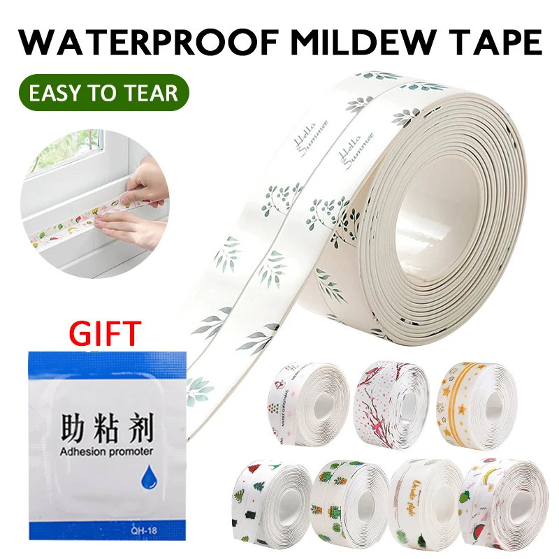 

1PC Sealing Tape Waterproof Heat-resistant PVC Mould Proof Tape Self Adhesive Wall Sticker For Household Kitchen Bathroom Tools