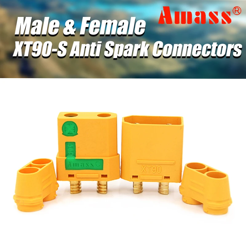 Хорошая продажа Amass 2 шт XT90 S анти свечи зажигания Разъемы Мужской Женский Разъем