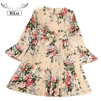 girls autumn retro long sleeved princess dress girls clothes kids clothes flower girl dresses mommy and me dress dress