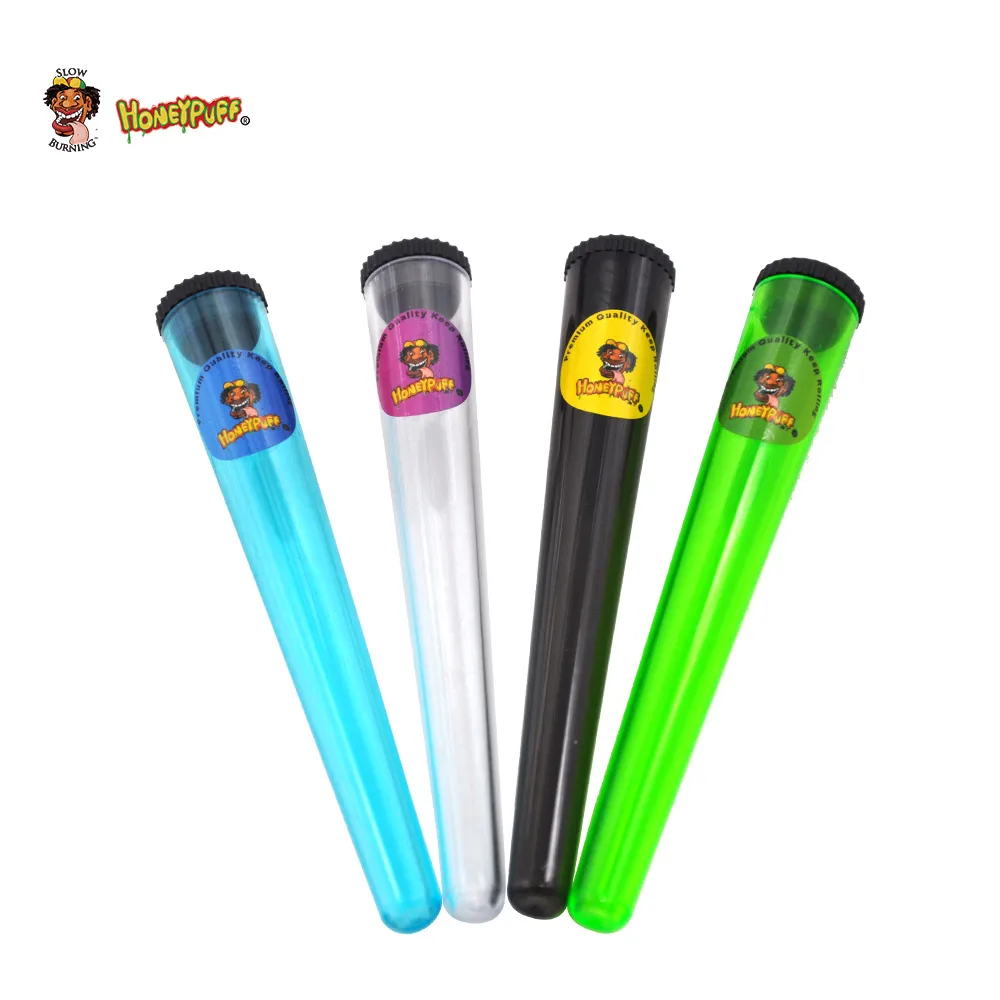 

HONEYPUFF 5pcs Acrylic Doob Tubes 115MM Cigarette Storage Cones Airtight Tube Tube Doob Waterproof Pill Box