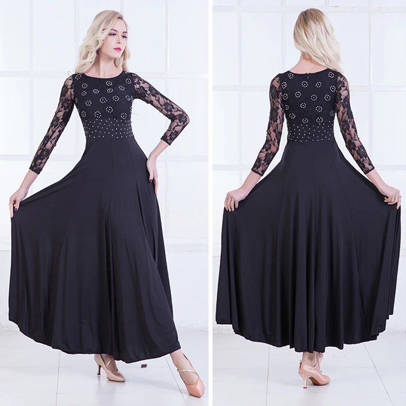 2020 платье для современных танцев костюм бальных с длинными рукавами